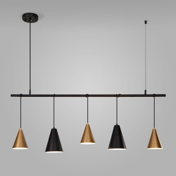 Подвесной светильник 5*E14 60Вт черный IP20 (50088/5 черный / золото) Eurosvet