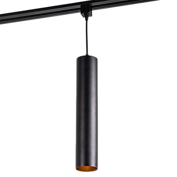 Светильник светодиодный трековый на шинопровод ДПО-10Вт 3000К 400х75 корпус алюм. черный на подвесе 1м IP40