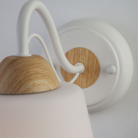 Бра со стеклянным плафоном 1*E27 40Вт белый IP20 Betty (70062/1 белый) Eurosvet