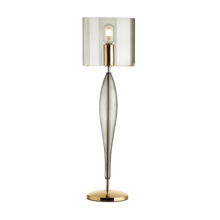 Высокая Лампа E27 1*60W TOWER дымчатый/золото/стекло ODEON LIGHT