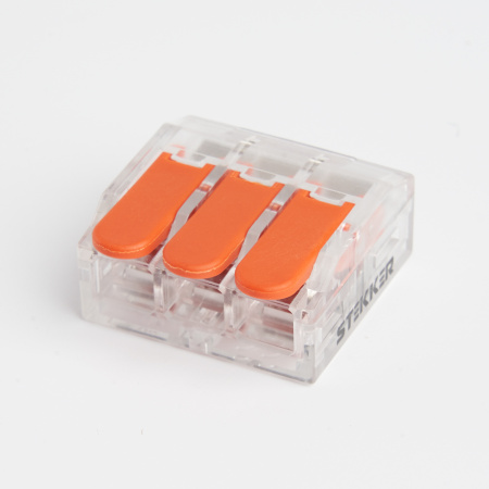 Универсальная компактная клемма 3-проводная STEKKER, LD221-613