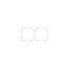 Рамка стеклянная Voltum S70 на 2 поста, (белый, матовый, стекло)