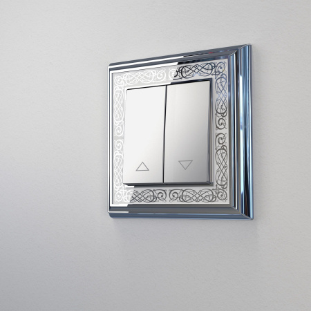 Выключатель жалюзи (серебряный) СУ IP20 Werkel