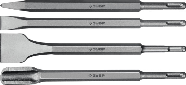 ПРОФЕССИОНАЛ БУРАН SDS-Plus Набор зубил 250 мм, 4 шт ЗУБР