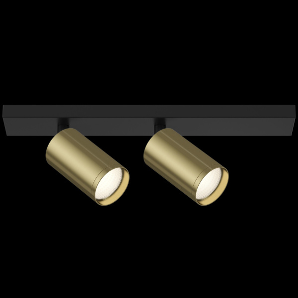 Потолочный светильник 2*GU10 10Вт Черный и Латунь IP20 FOCUS S C051CL-02BBS Technical