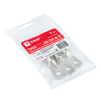 Наконечник силовой медный луженый JG-35-8-9 (ТМЛ) (3шт) PROxima EKF