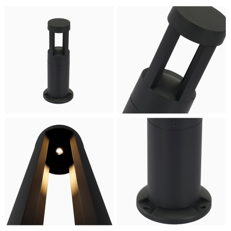 31-14 Светильник светодиодный, напольный, 10Вт, 230В, 700лм, 3000К, IP54, 105х105х300мм, чёрн, алюм APEYRON