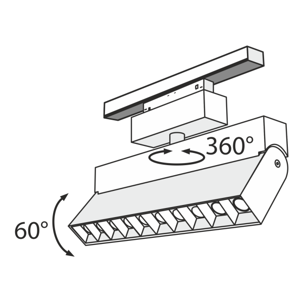 Светильник трековый 20Вт 4000K Черный IP20 Points TR015-2-20W4K-B Technical