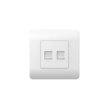 Розетка компьютерная 2xRJ45, белый NEW3-E CHINT
