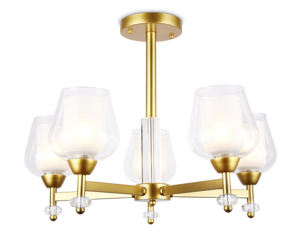 Подвесная люстра TR3154/5 GD/CL золото/прозрачный E27/5 max 40W D630*460 Ambrella Light