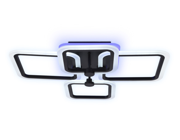 Потолочный светодиодный светильник с пультом FA531/2+2 BK черный 105W 580*420*130 (ПДУ РАДИО 2.4G) Ambrella Light