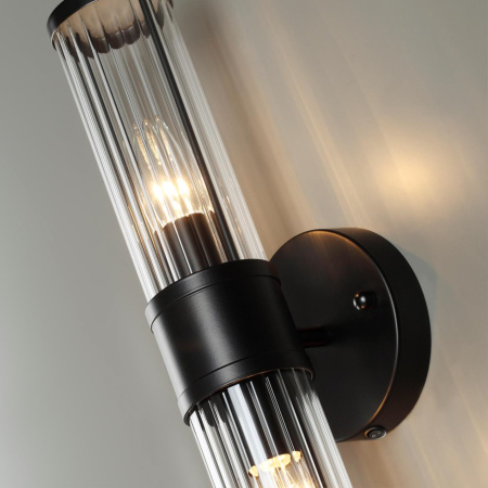 Настенный св-к E14 1*40W IP44 KEPA черный/прозрачный/стекло ODEON LIGHT