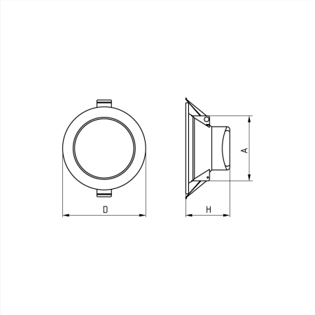 Светильник светодиодный ДВО LEDdownlight встр.круг 10Вт 4000К 001 белый IP20 АСТЗ