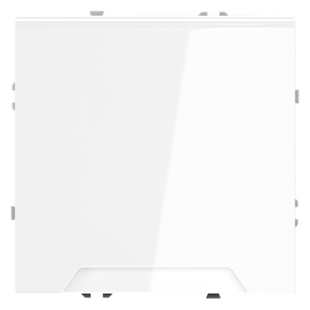 Розетка встраиваемая Voltum S70 с заземлением, защитными шторками и крышкой 16А, (белый глянцевый)