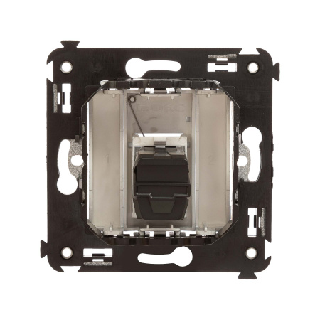 HDMI розетка одинарная в стену, тип А-А, "Avanti", "Закаленная сталь" DKC