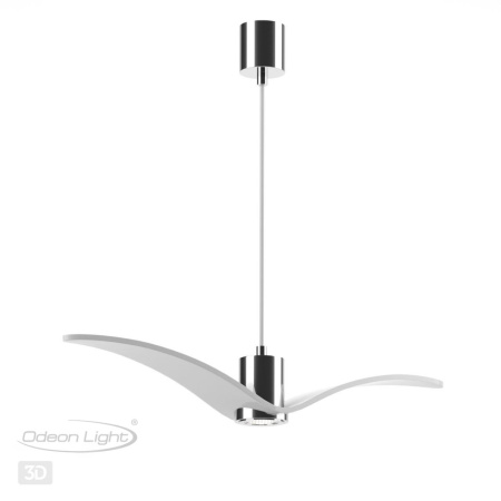 Подвес GU10 1*5W BIRDS белый/хром/стекло C ODEON LIGHT