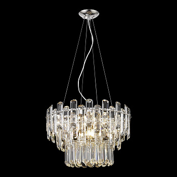 Люстра подвесная Никель/Прозрачный E14 9*40Вт WE107.09.103 WERTMARK