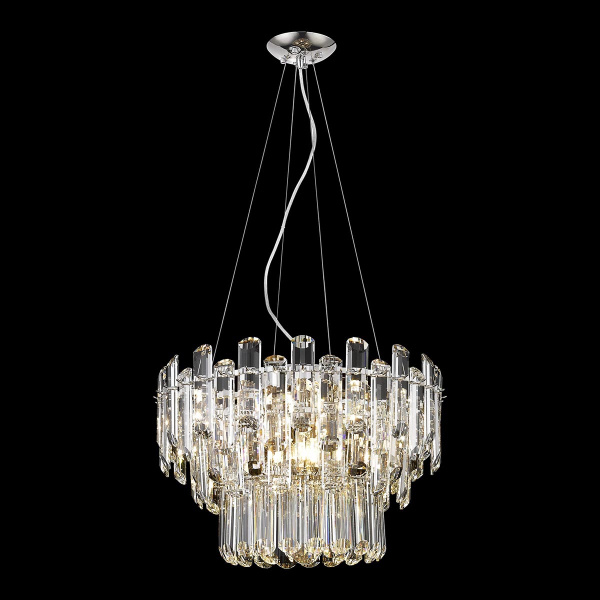 Люстра подвесная Никель/Прозрачный E14 9*40Вт WE107.09.103 WERTMARK