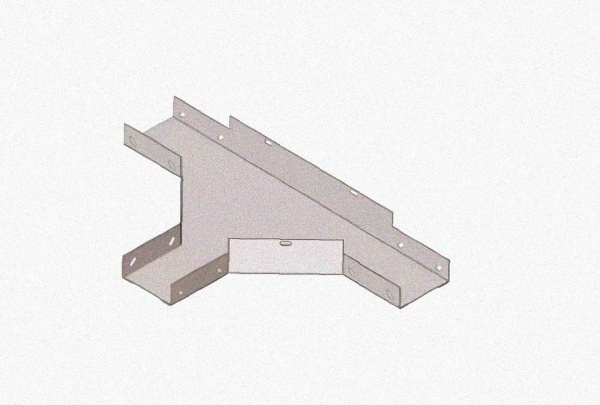 Лоток тройниковый глухой ОТГ 300х50 УТ1,5, оцинкованный лист S1,5
