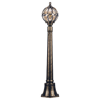 Светильник садово-парковый Feron PL3806 круглый, столб 60W 230V E27, черное золото