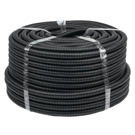 Труба гофр, ПНД с протяжкой d20 мм (100 м) черная EKF-Plast