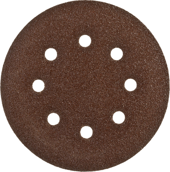 Круг шлифовальный "СТАНДАРТ" из абразивной бумаги на велкро основе, 6 отв., Р60, 150мм, 5шт ЗУБР