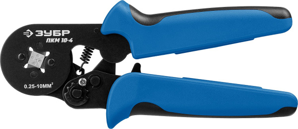 ПКМ-10-4 пресс-клещи для втулочных наконечников 0.25 - 10 мм.кв, Профессионал ЗУБР