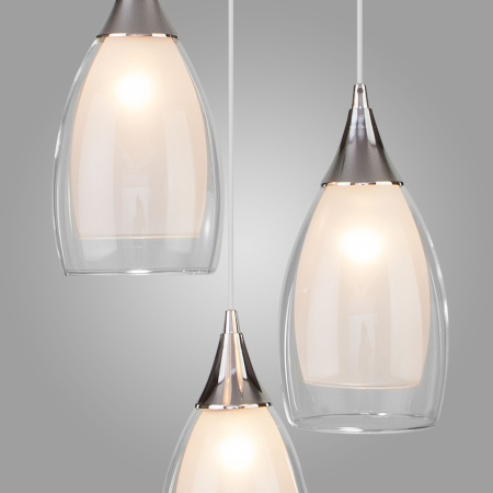 Подвесной светильник с плафонами 3*E14 15Вт хром IP20 Cosmic (50085/3 хром) Eurosvet