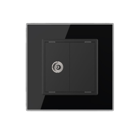 Розетка ТВ Черная Livolo