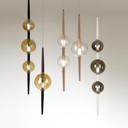 Подвес G9 5W 220V LAZIA черный/янтарный ODEON LIGHT