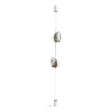 Натяжной торшер с выкл.E14 2*40W JUNGLE серебристый/белый/стекло ODEON LIGHT