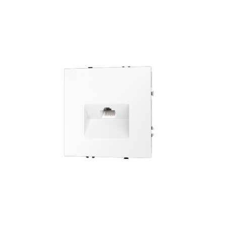 Розетка компьютерная встраиваемая Voltum S70 RJ45 КАТ.6, (белый матовый)