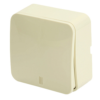 Выключатель открытой установки 1-клавишный с индикатором, STEKKER, 250В, 10А, IP20, серия София, слоновая кость, MSW10-11-20-04