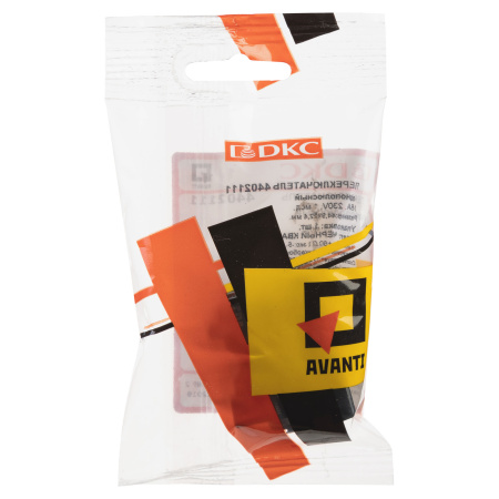 Переключатель модульный, "Avanti", "Черный квадрат", 1 модуль DKC