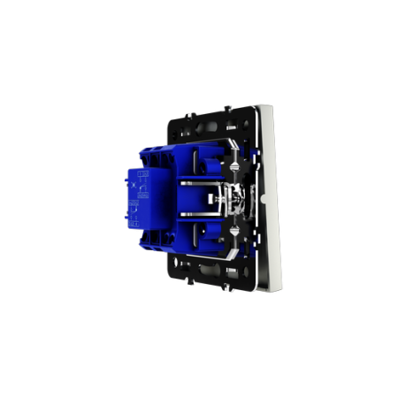 Перекрестный переключатель встраиваемый Voltum S70 одноклавишный 10А, (сталь)