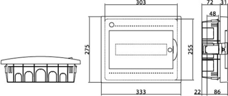ЩРв-П-12, IP41, белый, с усиленным клеммным блоком 1х87312 DKC