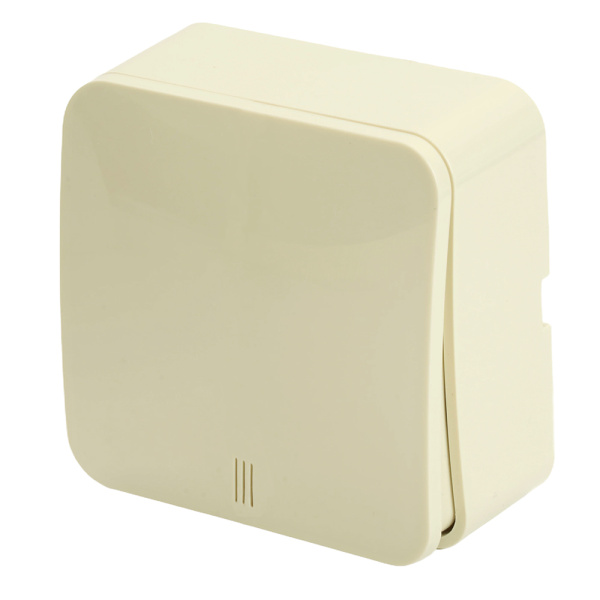 Выключатель открытой установки 1-клавишный с индикатором, STEKKER, 250В, 10А, IP20, серия София, слоновая кость, MSW10-11-20-04