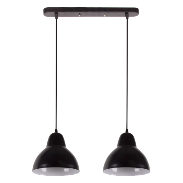 16-67 (2019/2) Светильник декоративный, подвесной, 230В/50Гц, 2хЕ27, мах 40Вт, 485х700х205мм, IP20, металл, чёрный, крепление на планку, ла... APEYRON