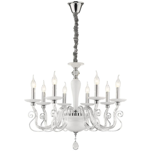 Люстра подвесная Хром, Белый E14 8*40Вт WE173.08.103 WERTMARK