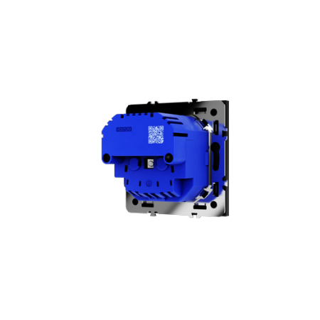 Розетка встраиваемая Voltum S70 с заземлением и защитными шторками, 16А, с USB, A+C, (черный матовый