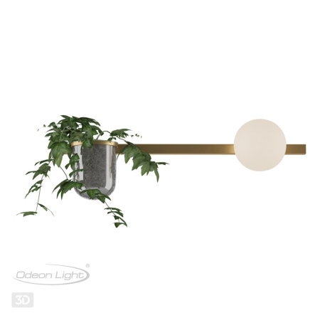 Настенный св-к E14 1*40W 220V FLOWER золото/белый ODEON LIGHT