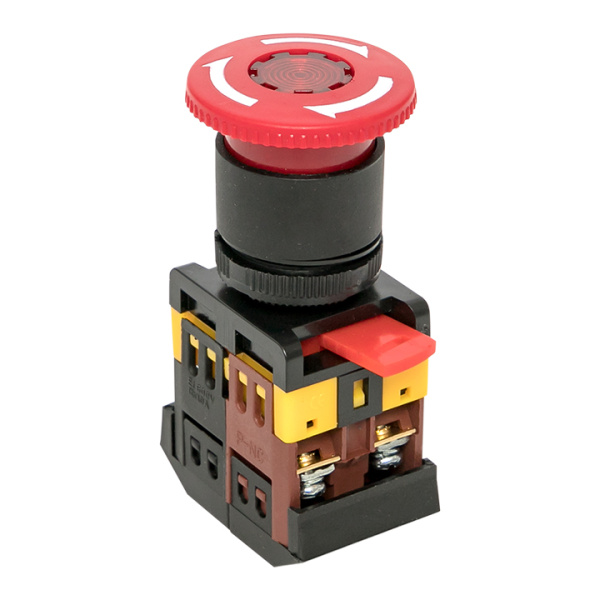 Кнопка ANE-22 поворотная c блокировкой и подстветкой NO+NC Грибок PROxima EKF