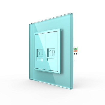 Розетка КОМП RJ-45 двойная Зеленая Livolo