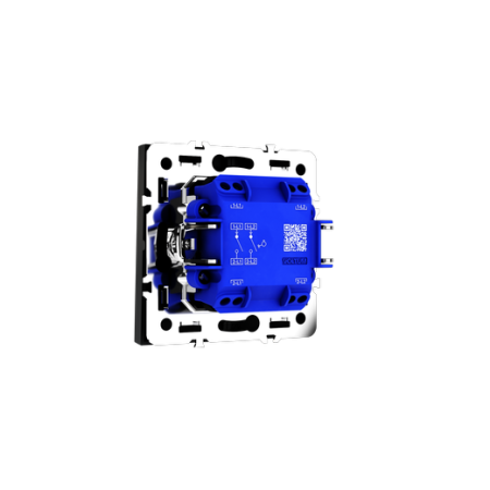 Выключатель с самовозвратом встраиваемый Voltum S70 двухклавишный 10А, (черный матовый)