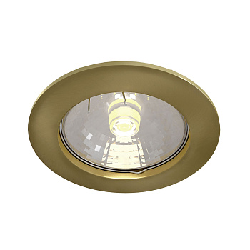 Встраиваемый светильник 1*GU10 50Вт Латунь IP20 Metal Modern DL009-2-01-BZ Technical