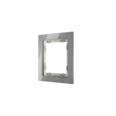 Рамка стеклянная Voltum S70 на 1 пост, (сталь, стекло)