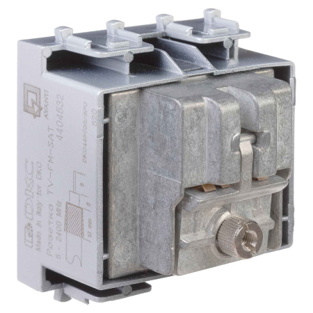 Розетка TV-FM-SAT модульная, "Avanti", "Закаленная сталь", 2 модуля DKC