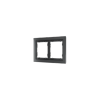 Рамка стеклянная Voltum S70 на 2 поста, (графит, стекло)