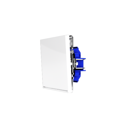 Выключатель встраиваемый Voltum S70 одноклавишный с подсветкой 10А, (белый глянцевый)