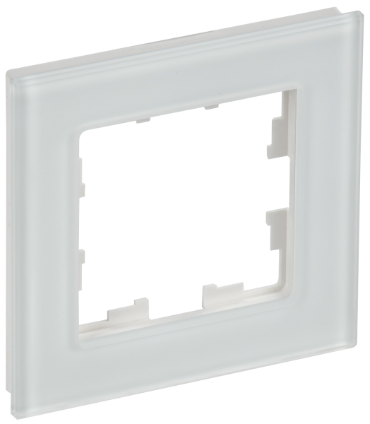 BRITE Рамка 1-мест. РУ-1-2-Бр стекло бел. матовый IEK